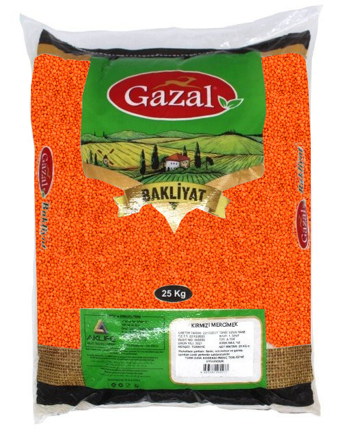 BAG RED LENTILS 25 KG