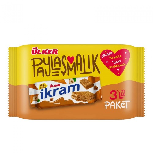 ÜLKER (1077-02) İKRAM FINDIKLI BİSKÜVİ ÇİKOLATA 252 GR*12